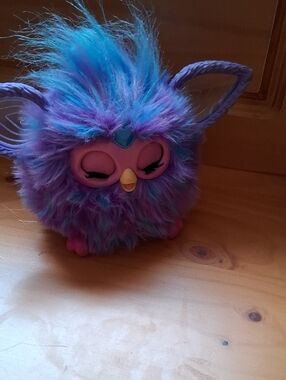Plush Small Pet Toy - Purple & Blue Furry Collectible